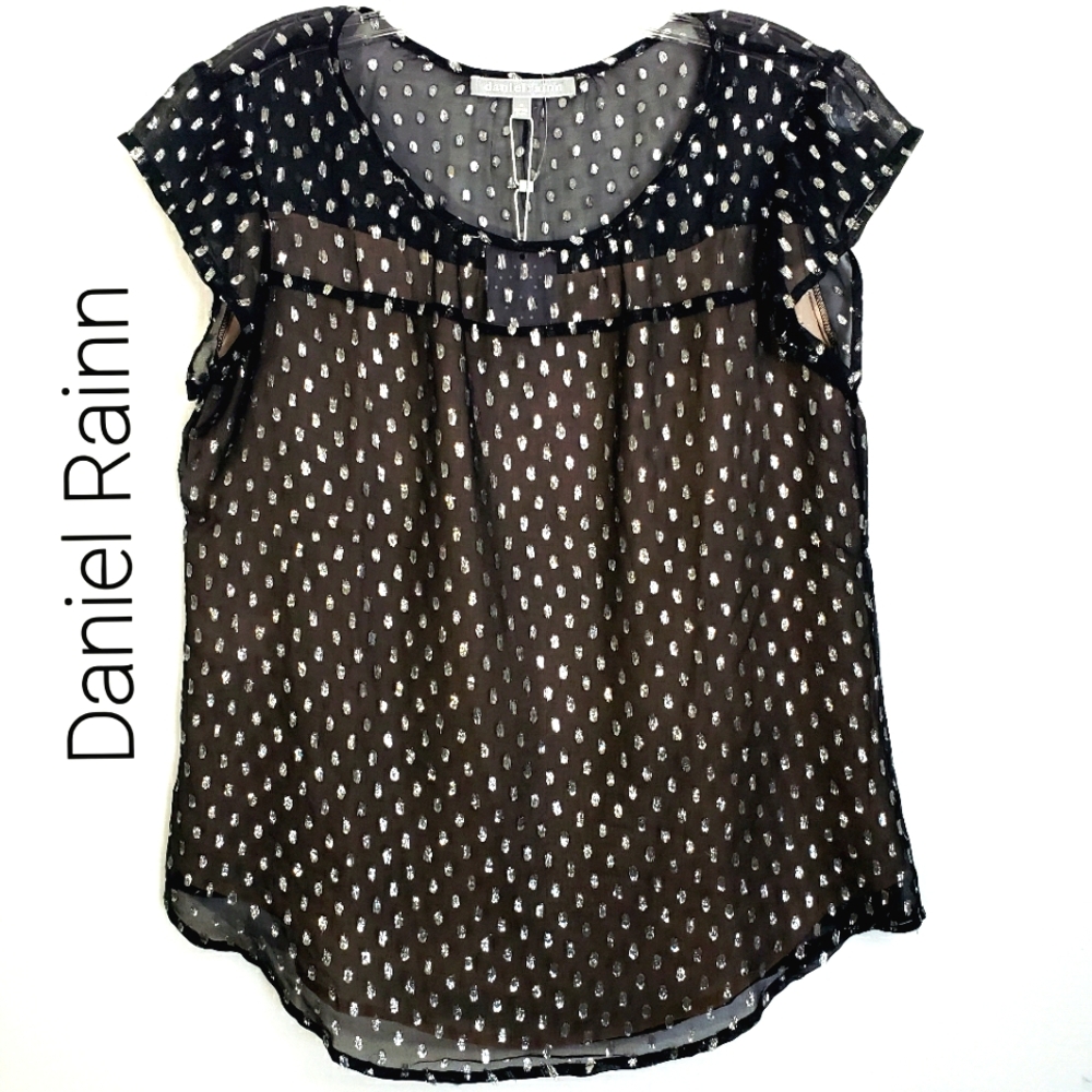 Daniel Rainn Black w/Silver Metalic Silk Lined Top